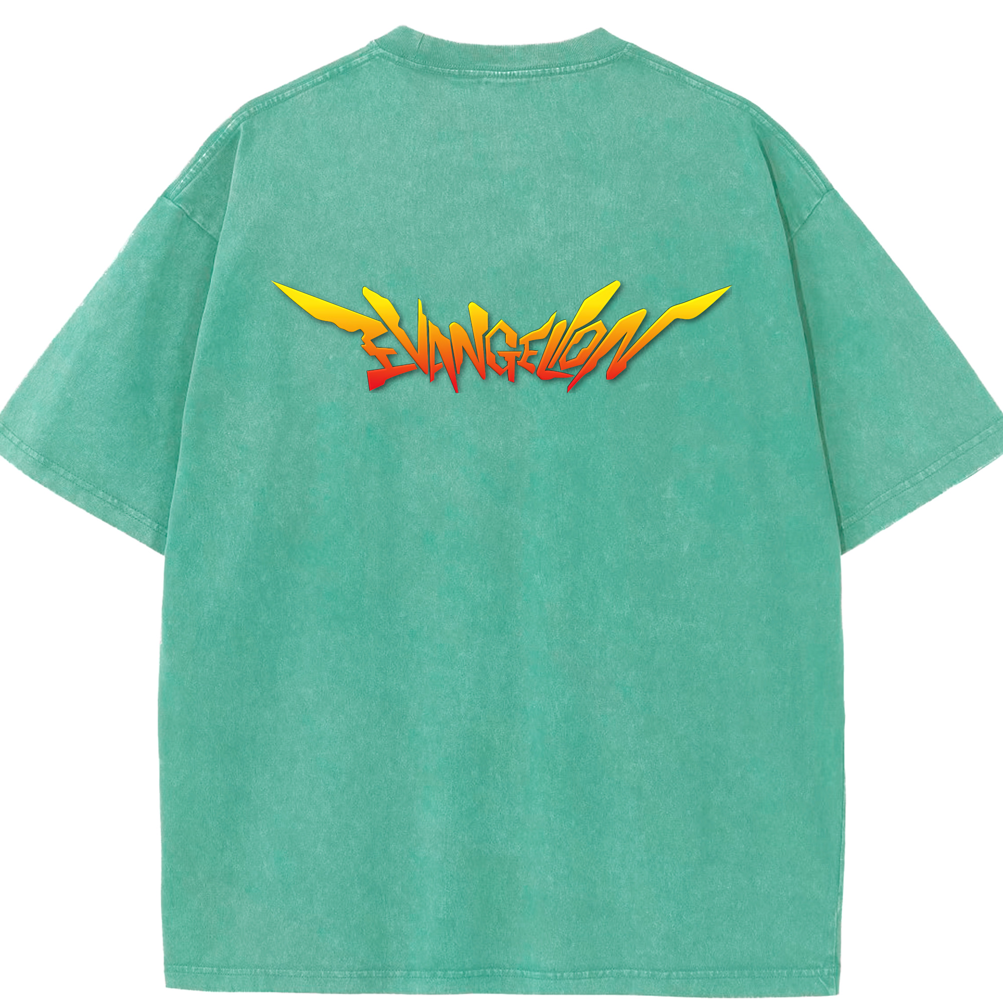 （画像用） EVA 新世紀エヴァンゲリオン 綿100% ヴィンテージ風 半袖Tシャツ（背面プリント）